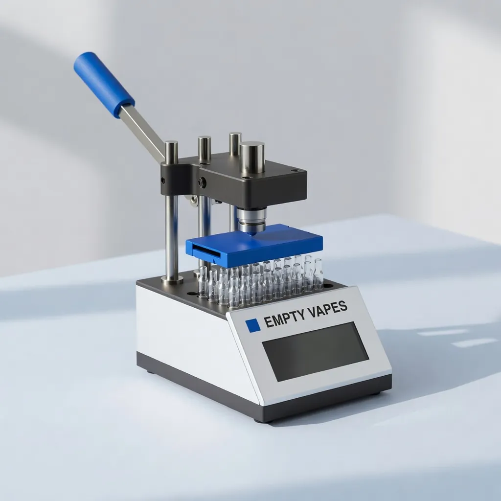Tappatrice manuale per hardware vape vuoto