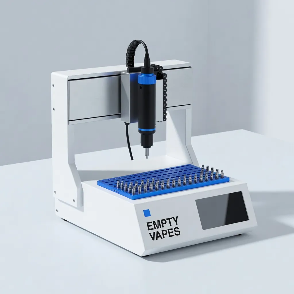 Taponadora automática de rosca para hardware de vapeo vacío