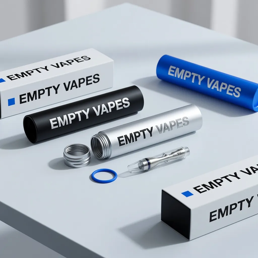 Tubo portaoggetti in alluminio con tappo a vite, hardware vape vuoto
